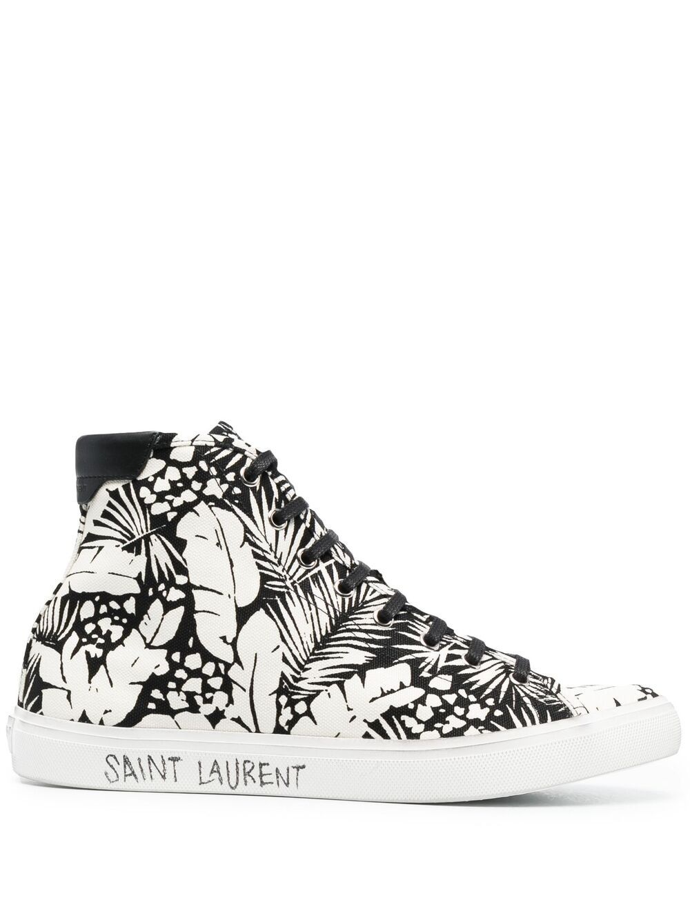 tropical print high-top sneakers - 1