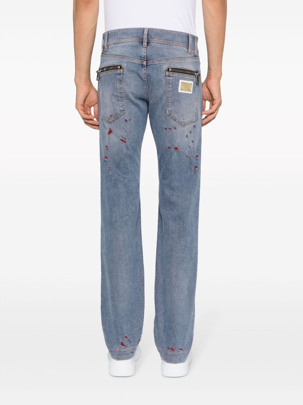 ripped slim-fit jeans - 4