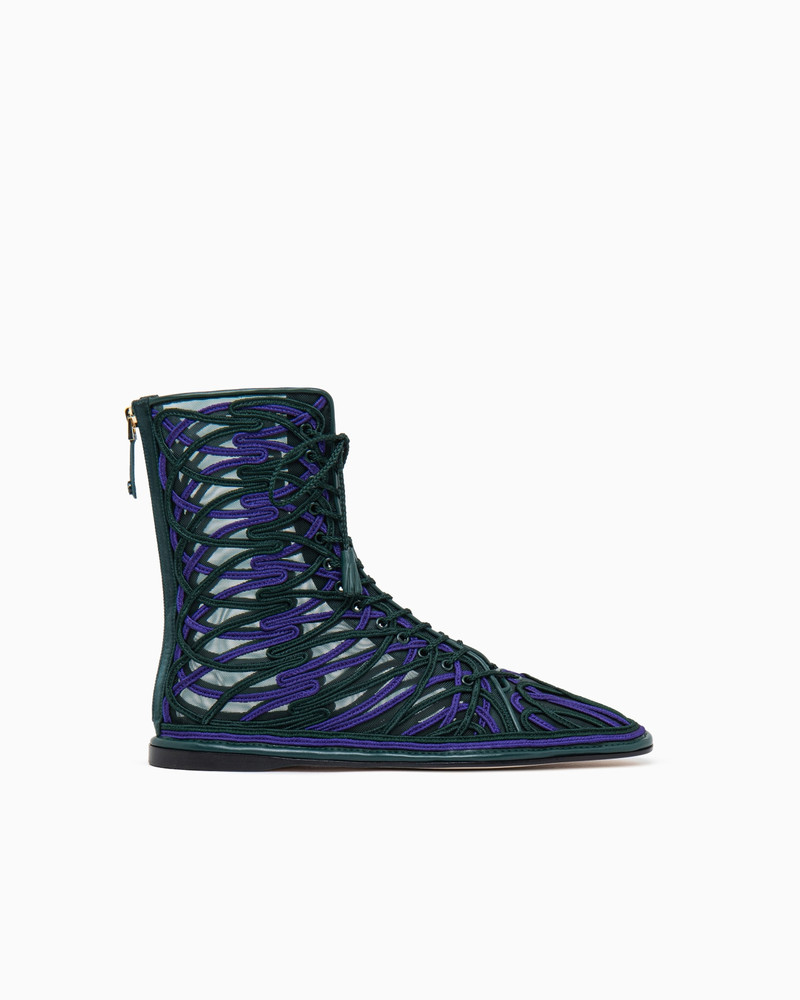 ANKLE BOOTS WITH EMBROIDERY AND LEATHER DETAILS 1