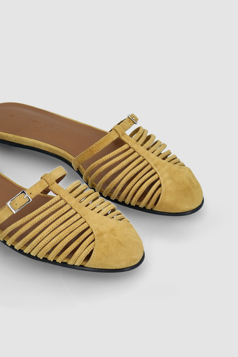 Osip Cumin Kid Suede Leather Mule 4
