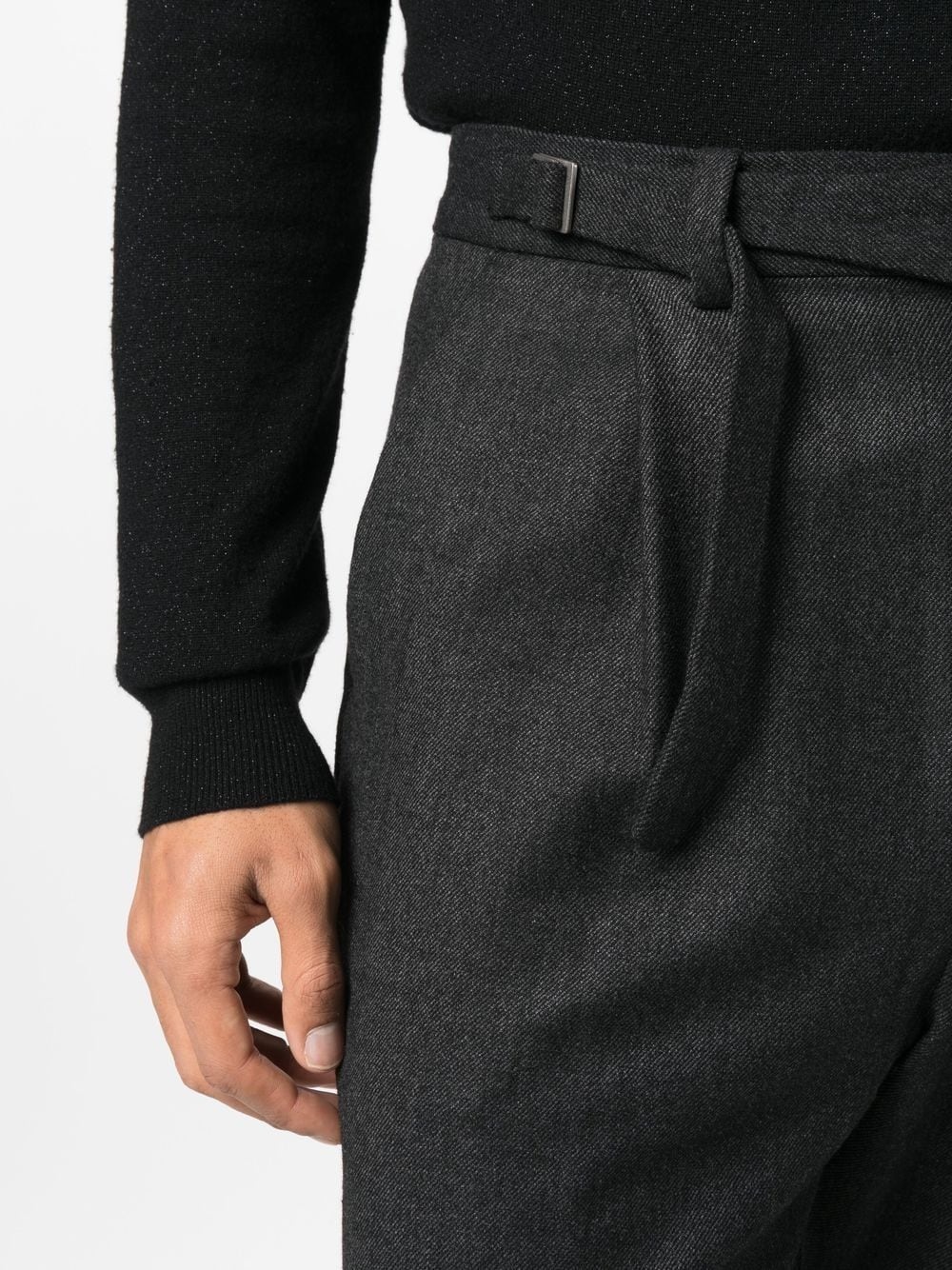 cropped tapered-leg trousers - 5