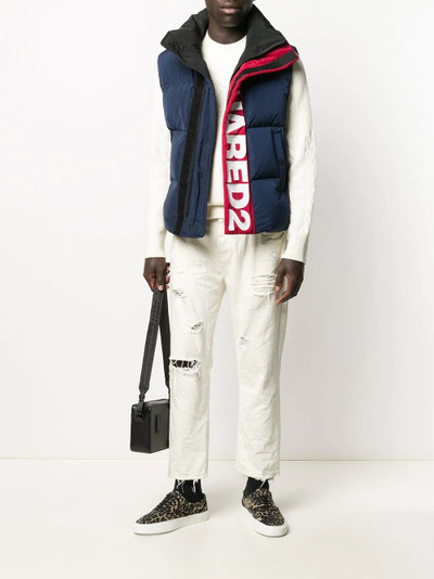 DSQUARED2 padded logo print gilet outlook