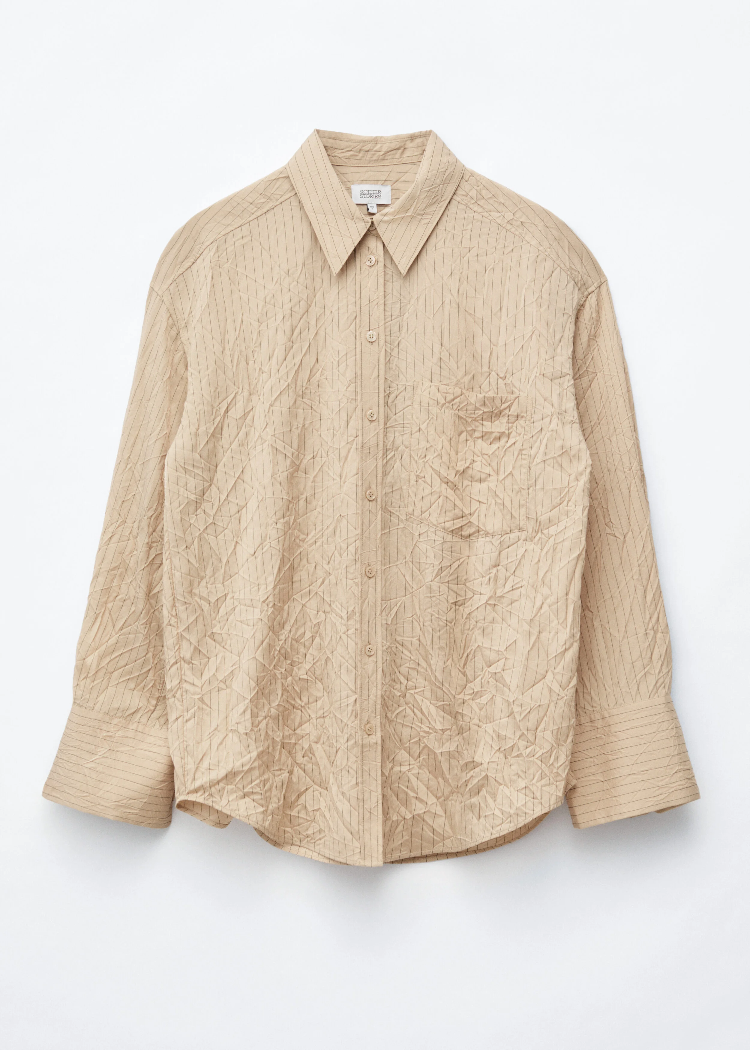 Crinkled Oversized Shirt - 1