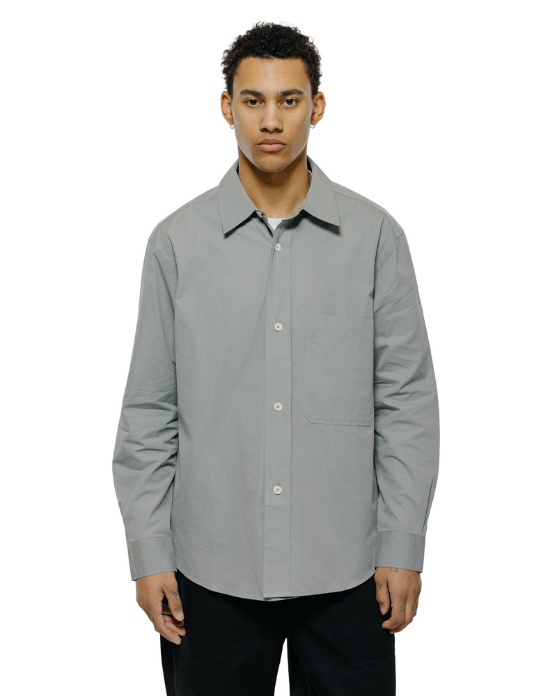 MARGARET HOWELL MHL Basic Shirt Compact Cotton Poplin Fog outlook