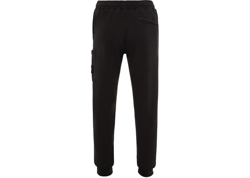 Stone Island Stone Island 64520 Brushed Cotton Fleece Slim Fit Sweatpant Black outlook