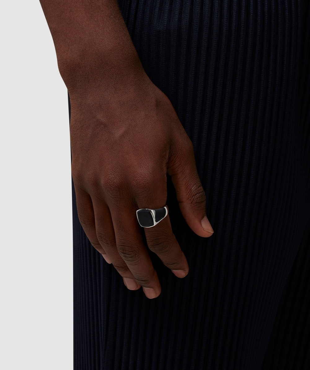 Cushion black onyx ring - 4