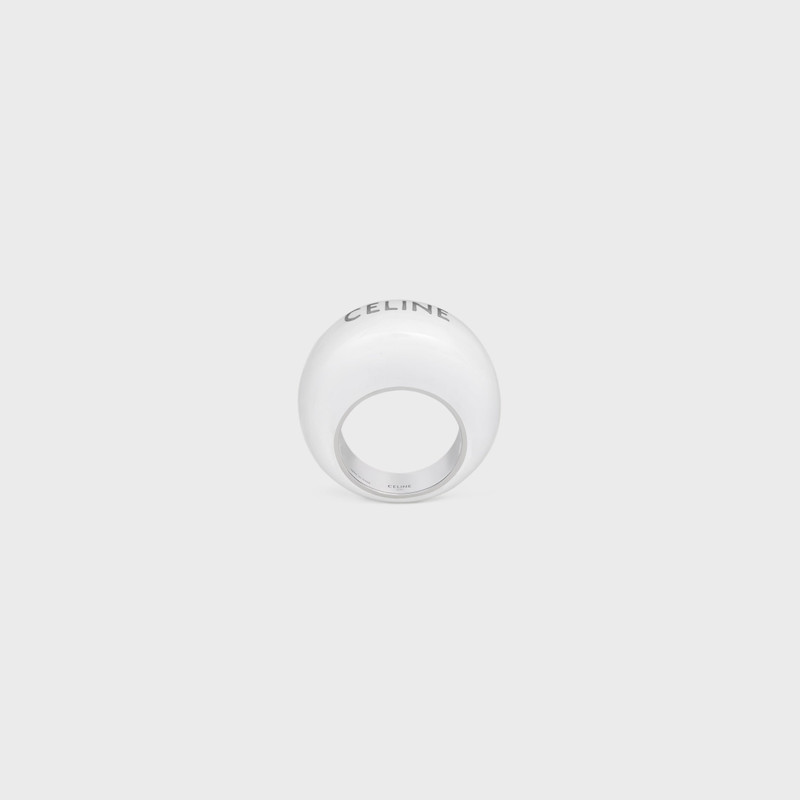 Celine Sulky Ring in Enamel and Brass with Rhodium Finish 1