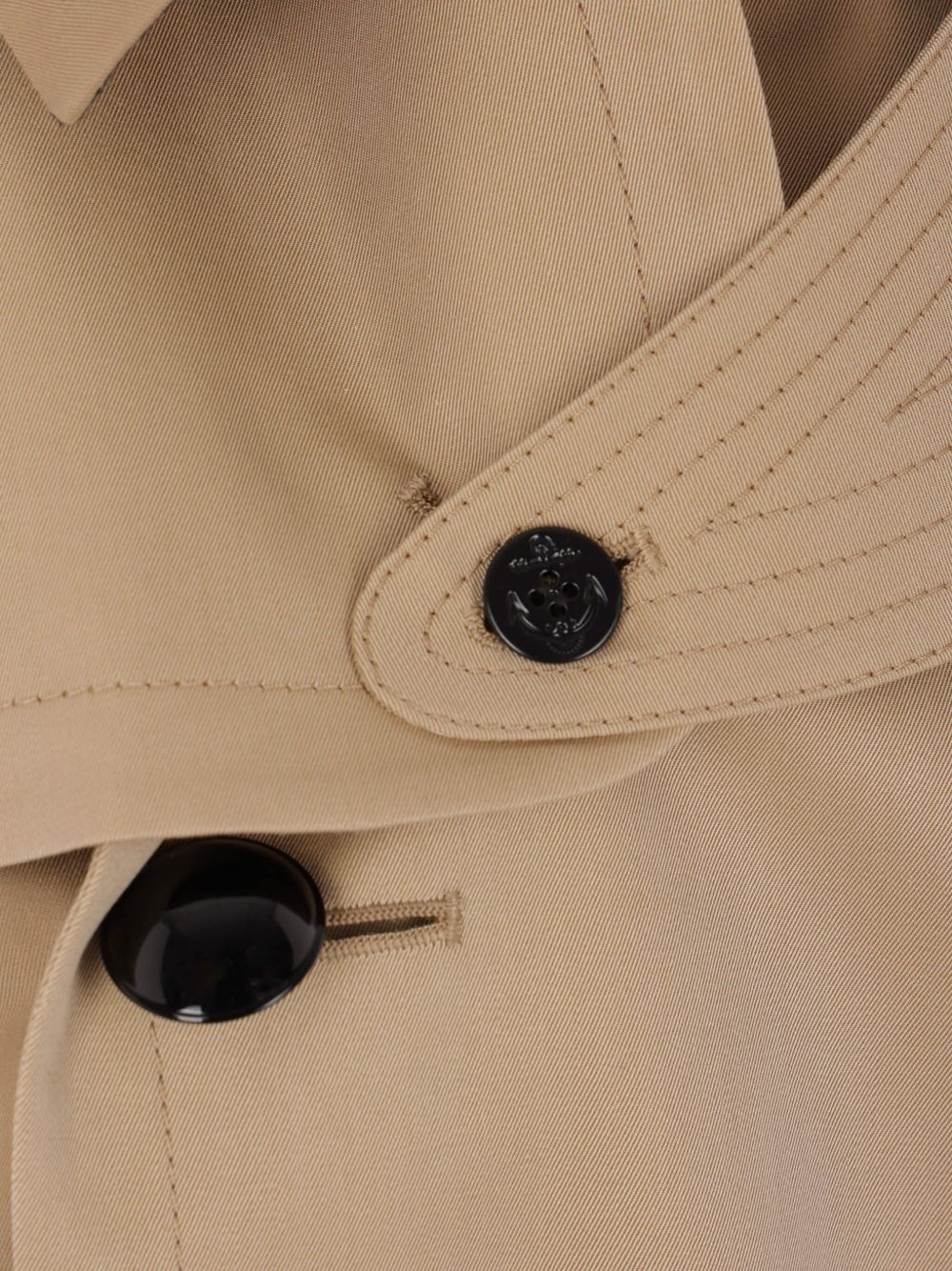 double-breasted twill trench coat - 4