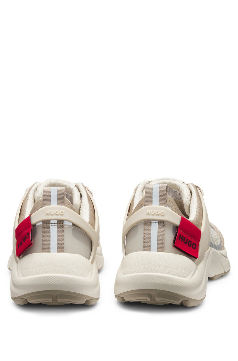HUGO SIGNATURE TRAINERS WITH MESH AND SUEDE outlook