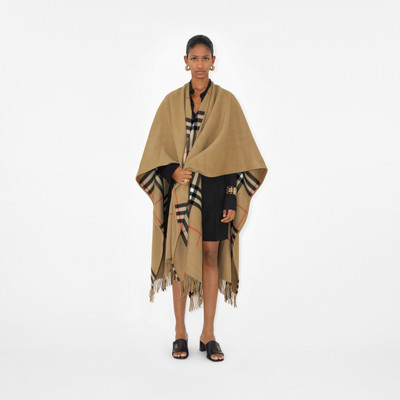 Burberry Check Cashmere Wool Cape outlook