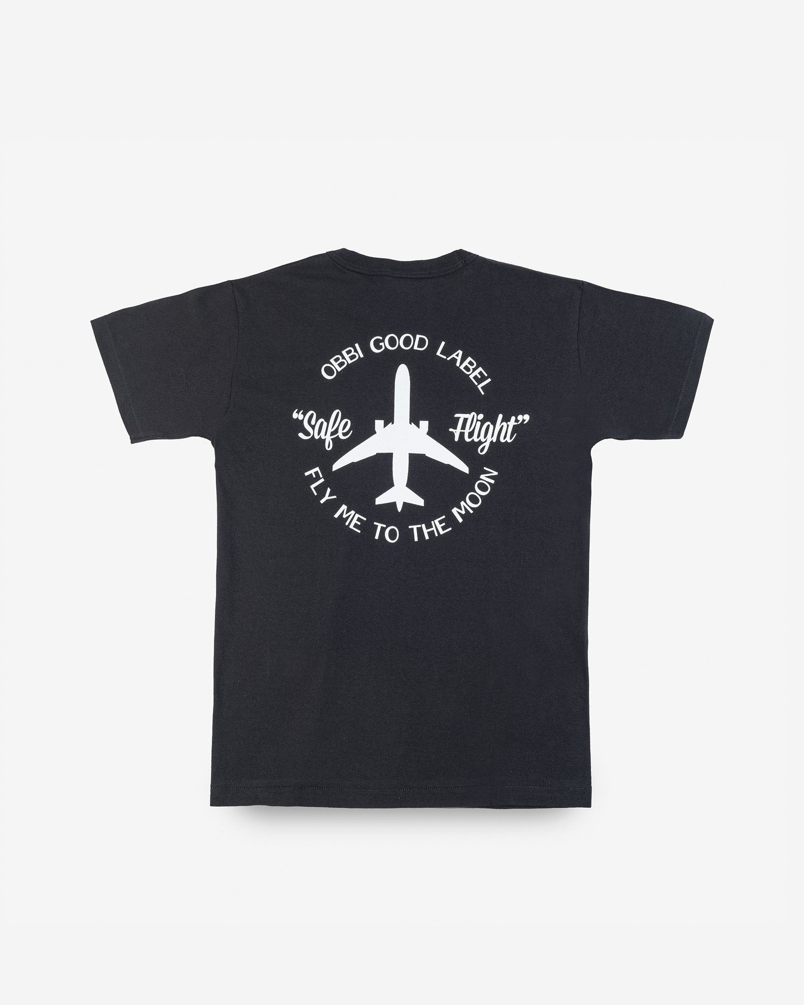 OGL-TEE-LOT20-FMT-CHA OGL 6.2oz Ringspun T-shirt - Silkscreen Printed 'Fly Me To The Moon' - Charcoa - 4