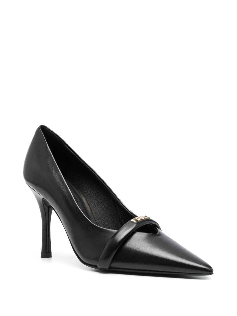 pointed-toe 95mm leather pumps - 2