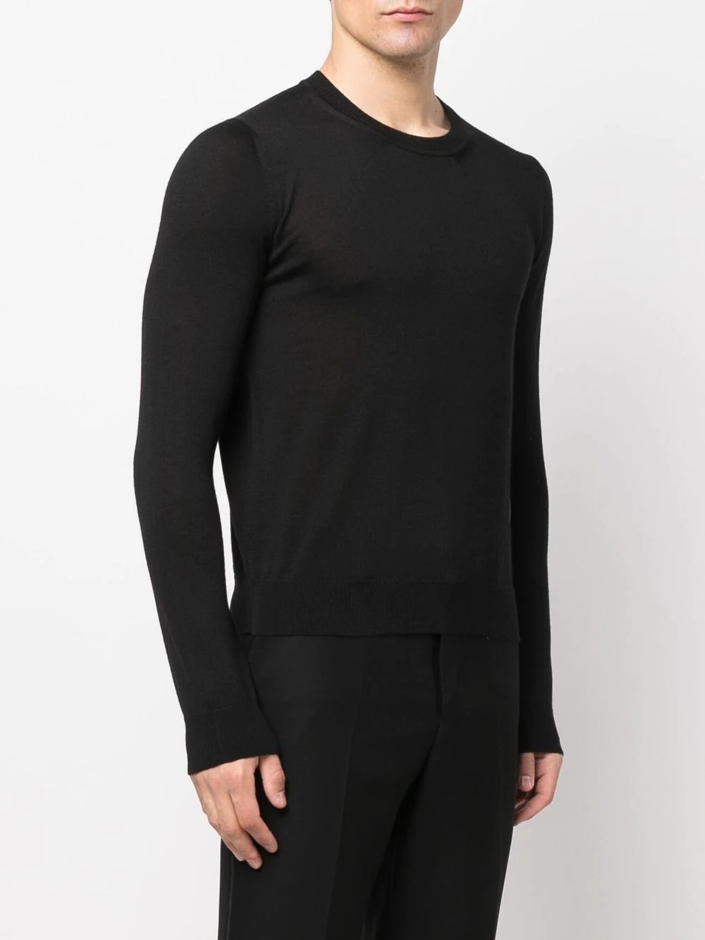 embroidered-logo cashmere-silk jumper - 3