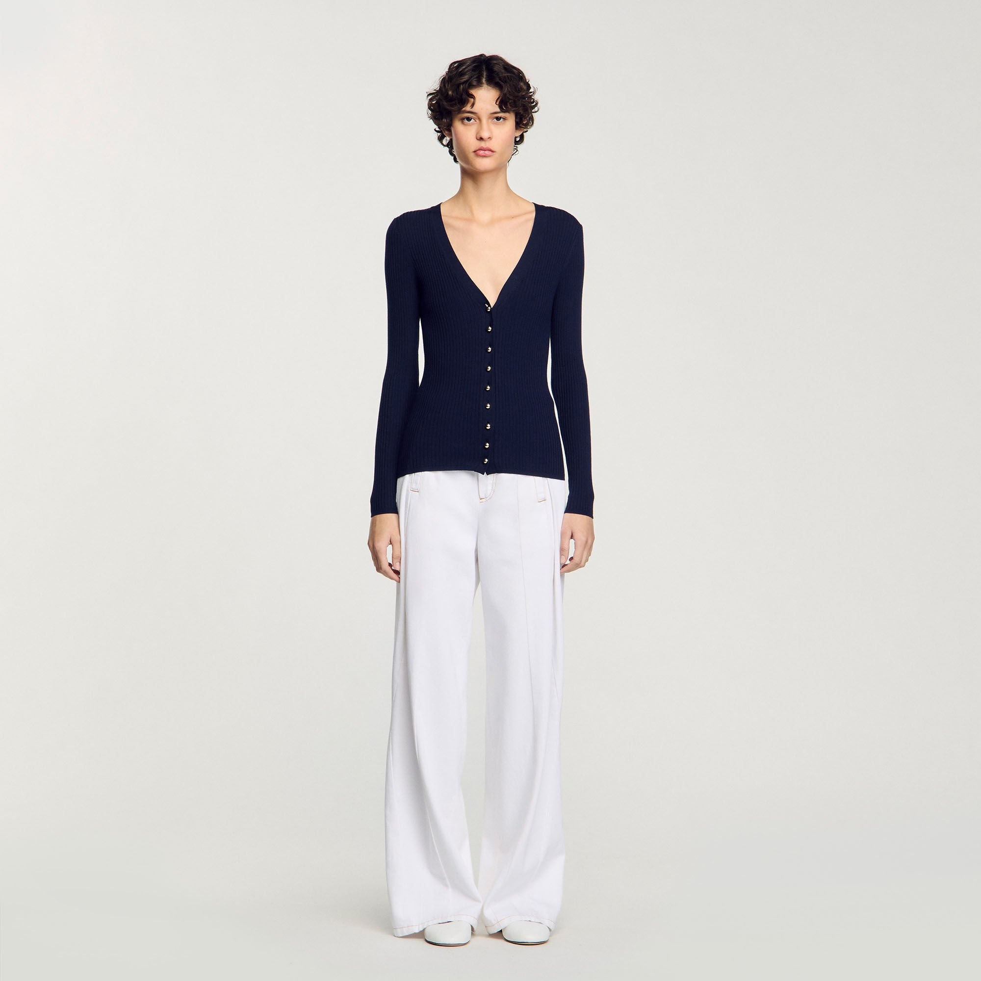 RIB KNIT CARDIGAN - 2