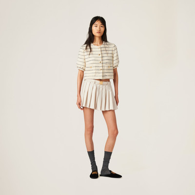 Miu Miu Pleated batavia miniskirt outlook
