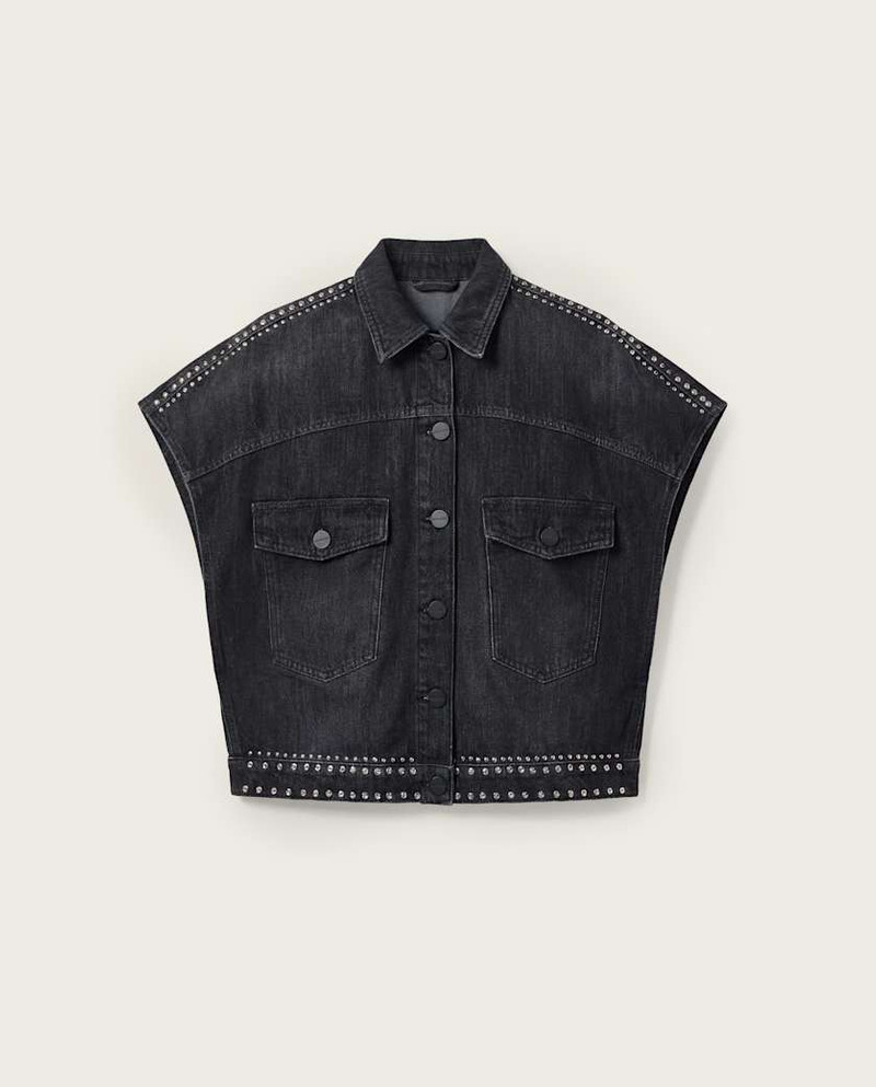 ALBA SLEEVELESS DENIM SHIRT 1