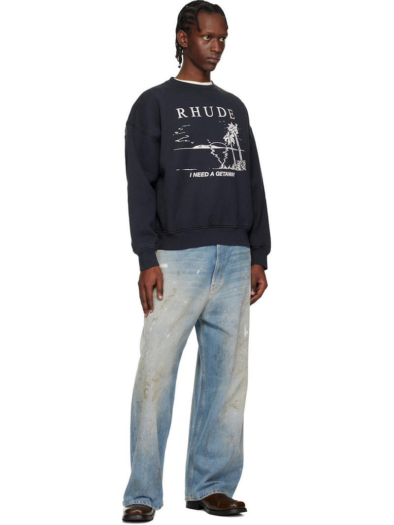 Rhude Black 'I Need A Getaway' Sweatshirt outlook