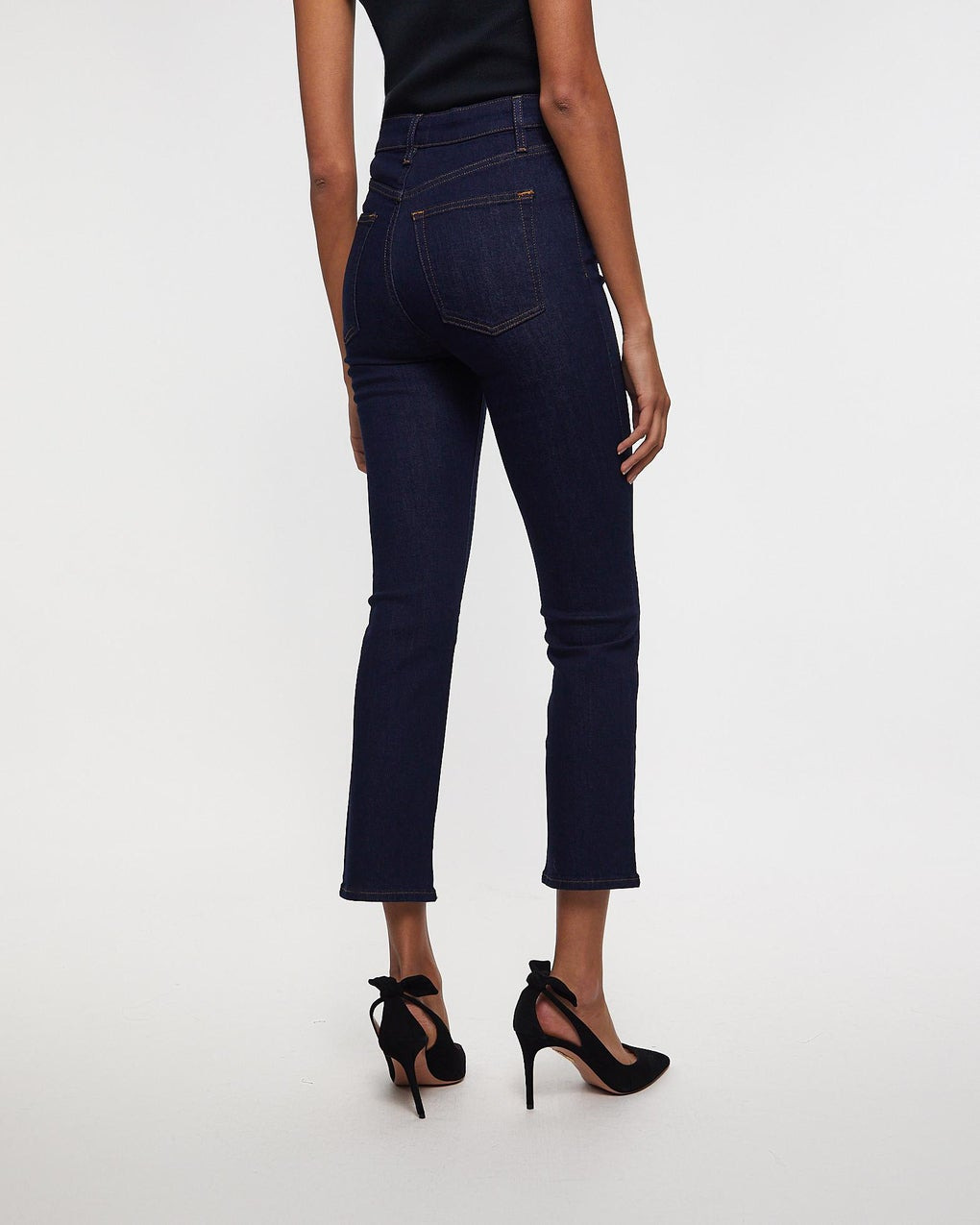 Jeans The Pencil Crop Dark blue wash - 4