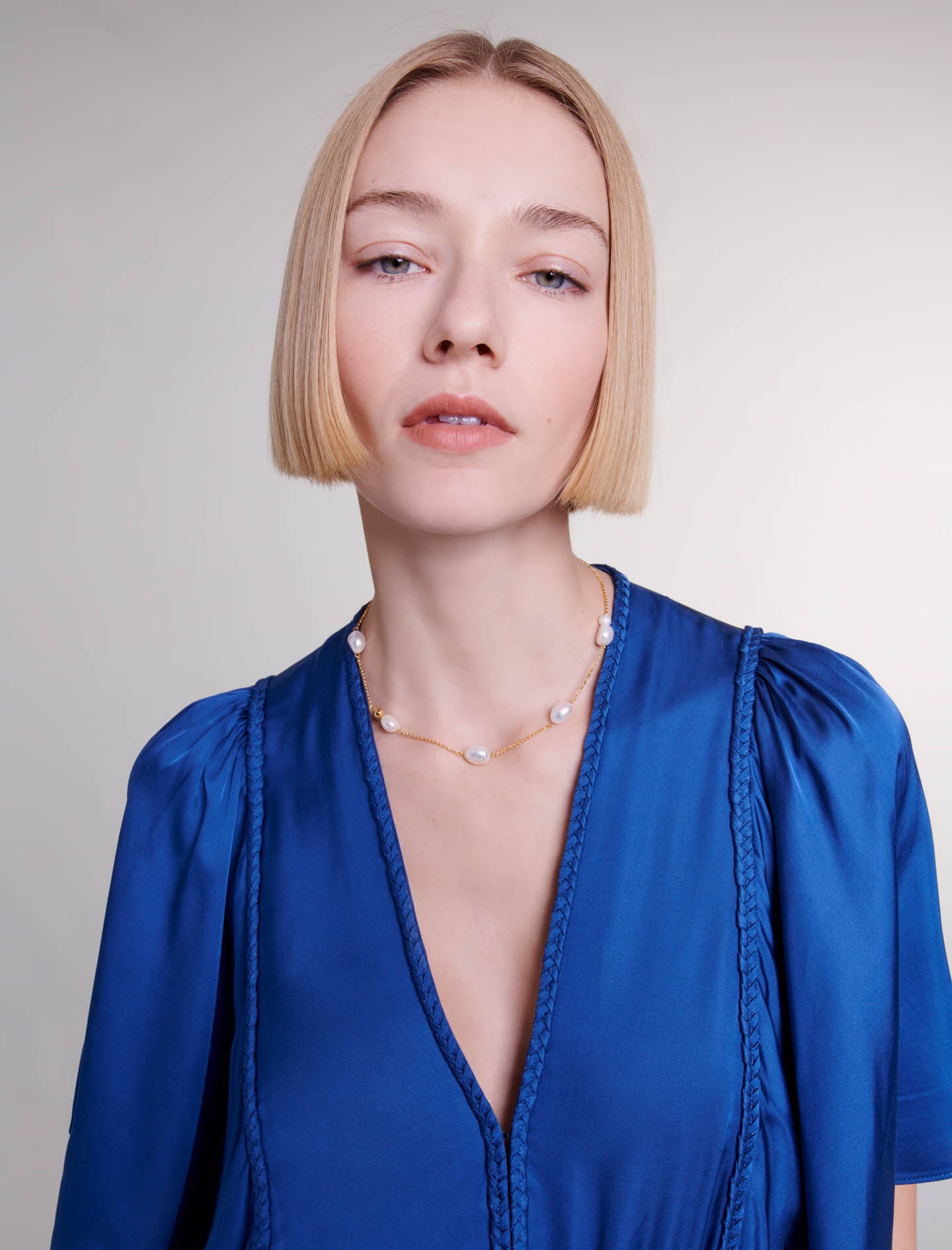 Gold chain and bead necklace - 5