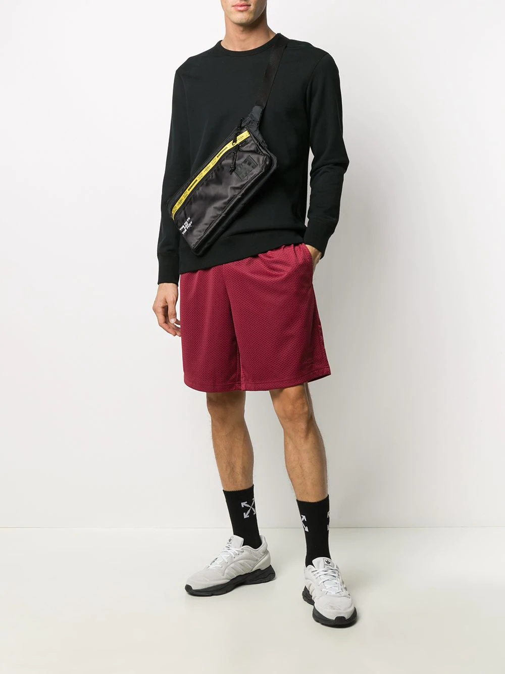 perforated track shorts  - 2