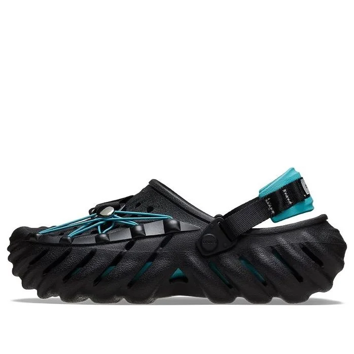 Crocs Echo Reflective Laces Clog 'Black Teal' 210004-001 - 1
