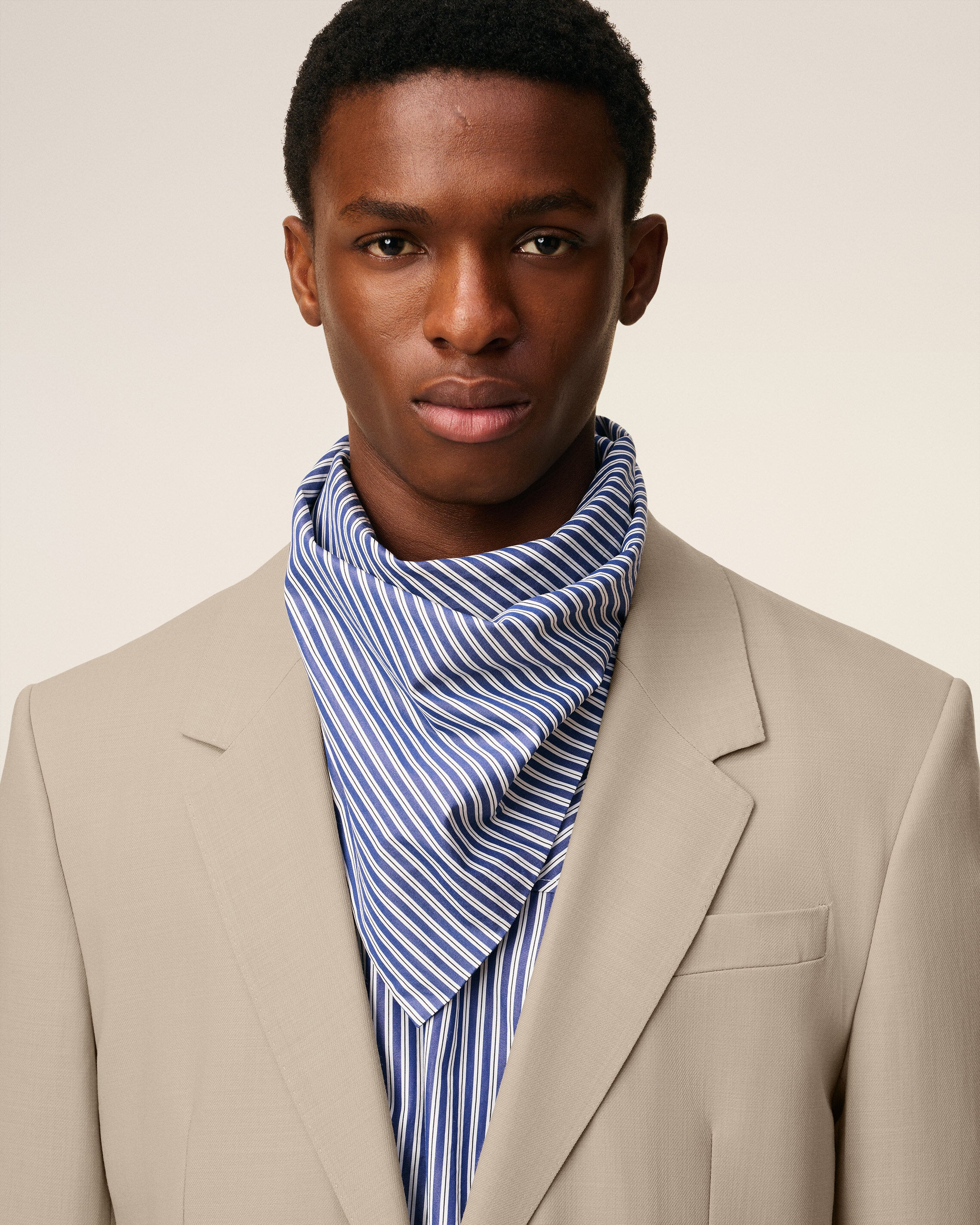 BEIGE WOOL SINGLE BREASTED JACKET - 8