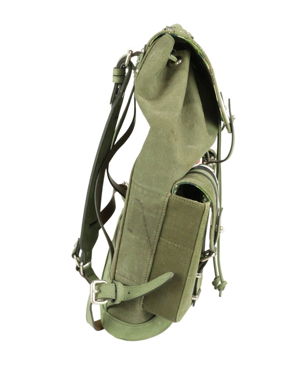 x A BATHING APEÂ® buckled canvas backpack - 3