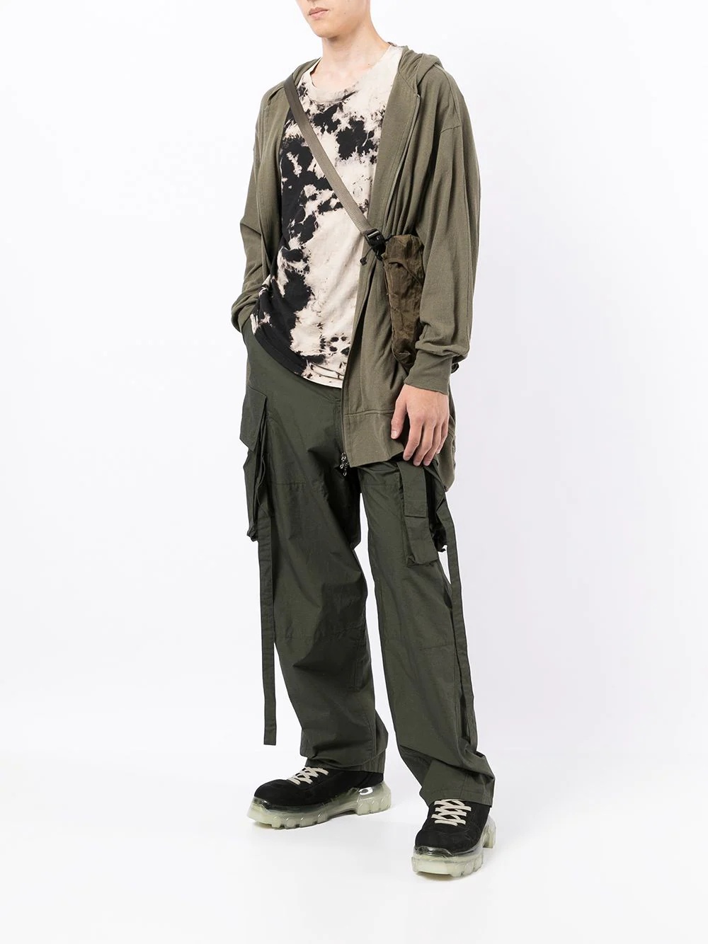 hanging-strap cargo trousers - 2