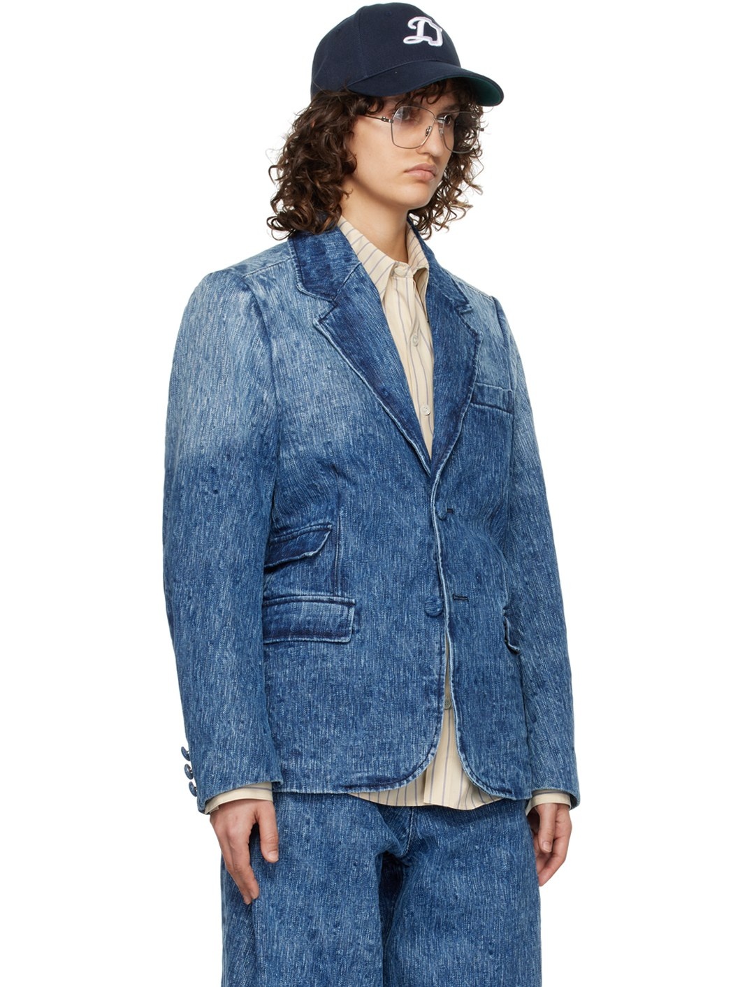 Blue Drush Denim Blazer - 2