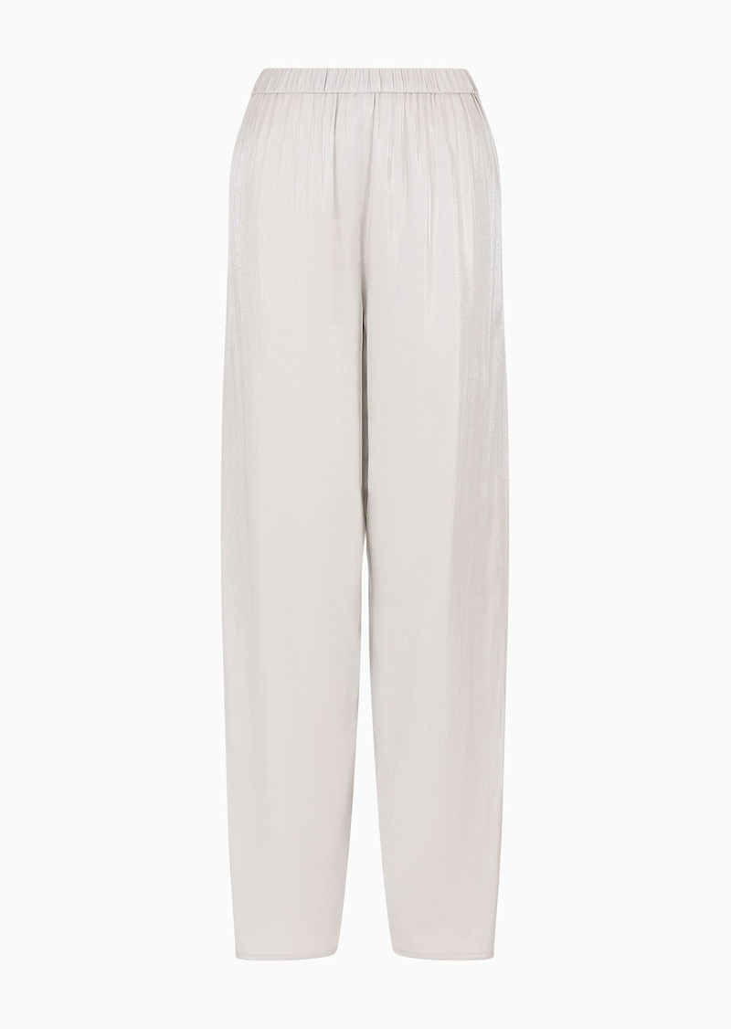 Elasticated-waist trousers in trilobel fabric 1