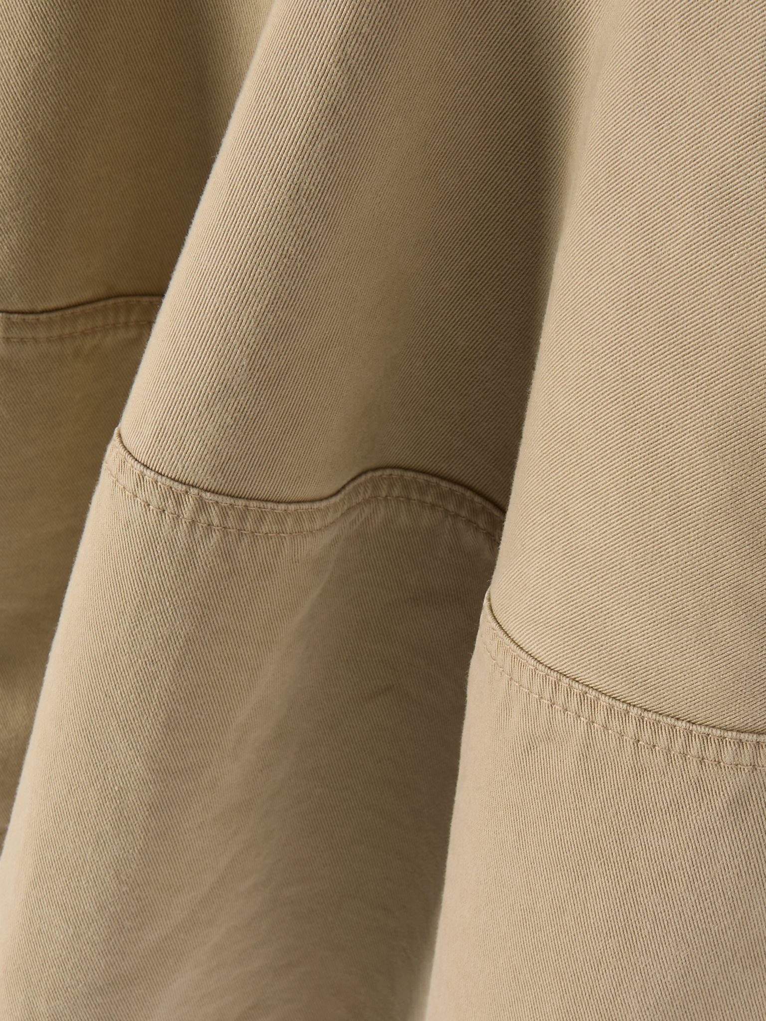 Tiered denim mini dress Beige - 4