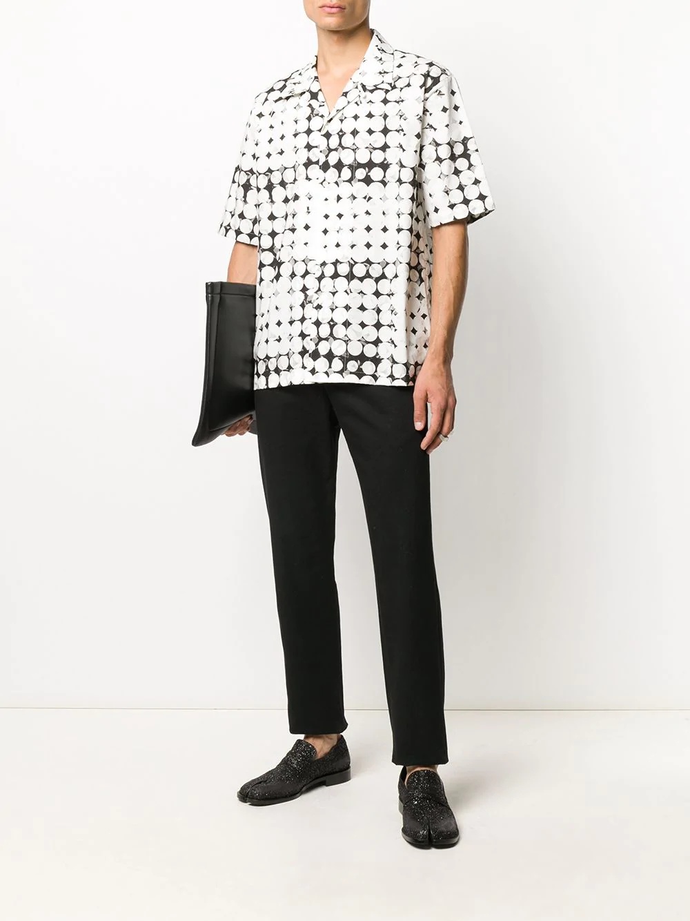 circle pattern camp collar shirt - 2