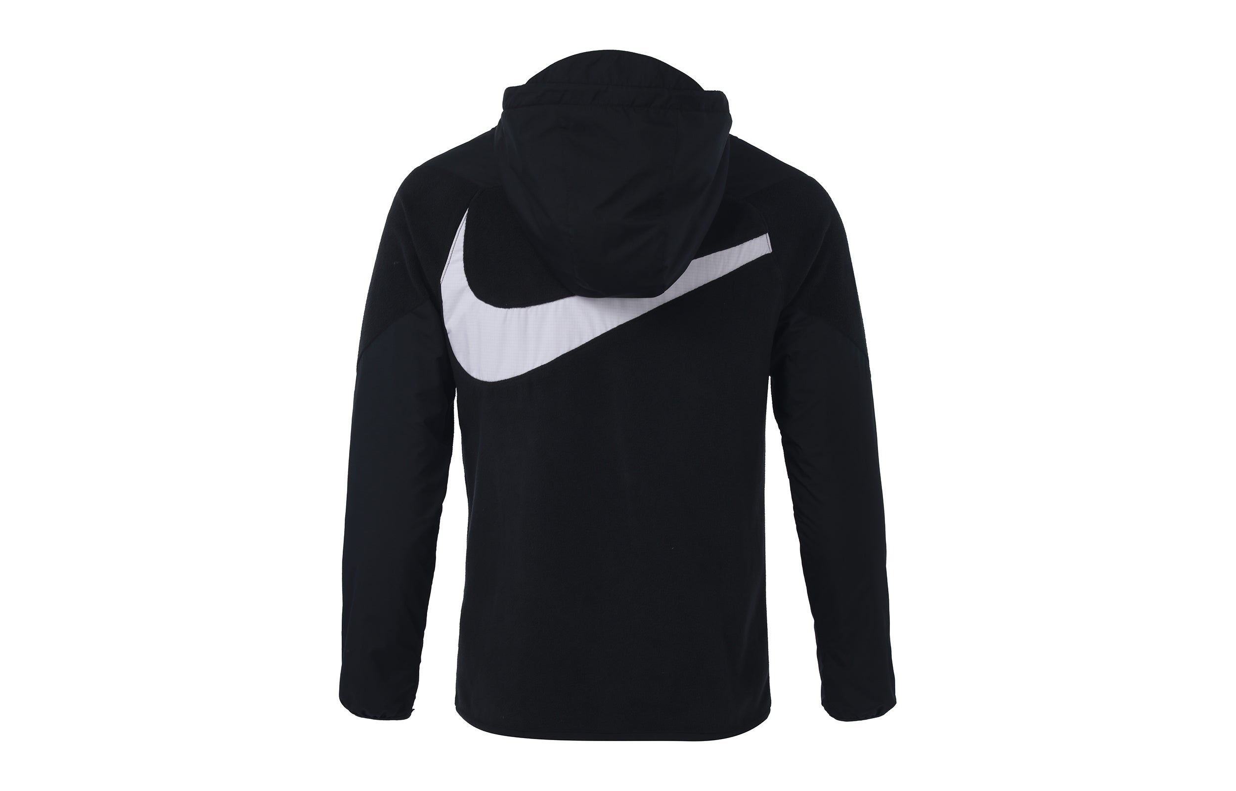 Men's Nike Solid Color Zipper Hooded Reflective Logo Printing Jacket Autumn Black DM1296-010 - 2