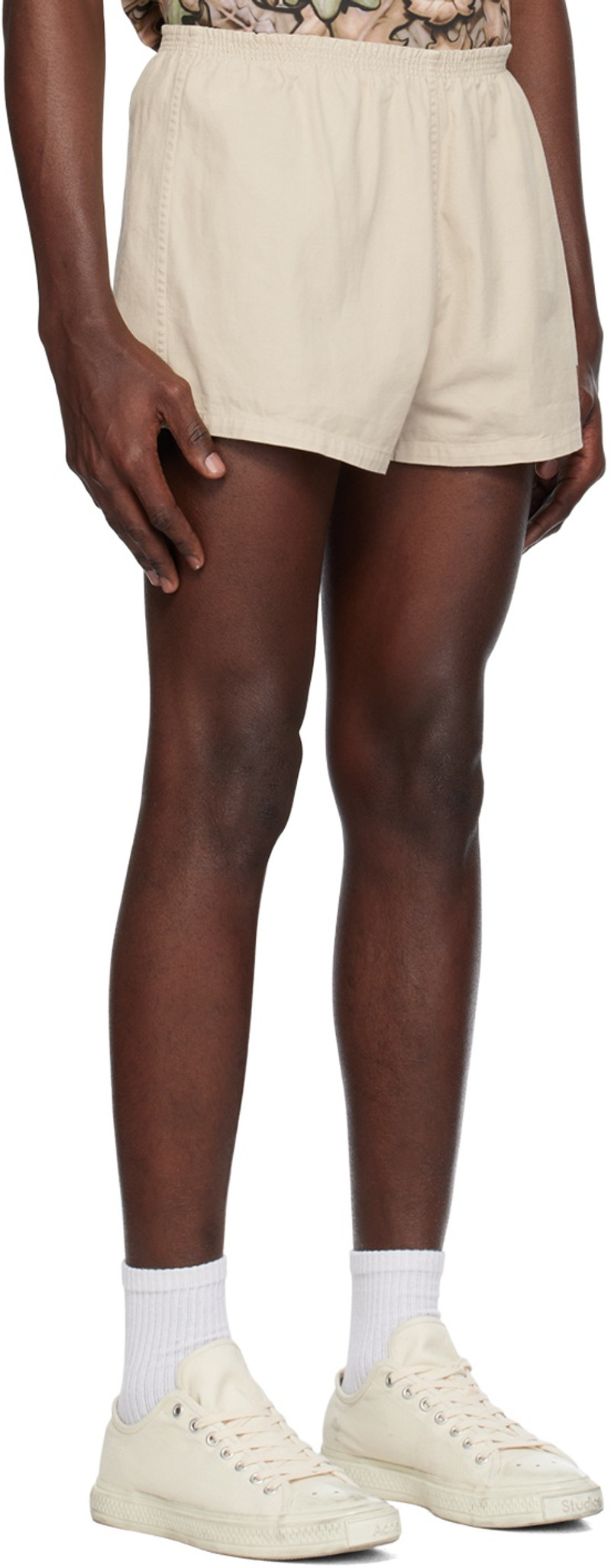 Stockholm Surfboard Club Beige Short Shorts outlook