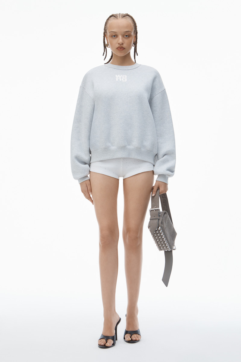 Alexander Wang PUFF LOGO SWEATSHIRT IN STRUCTURED TERRY outlook