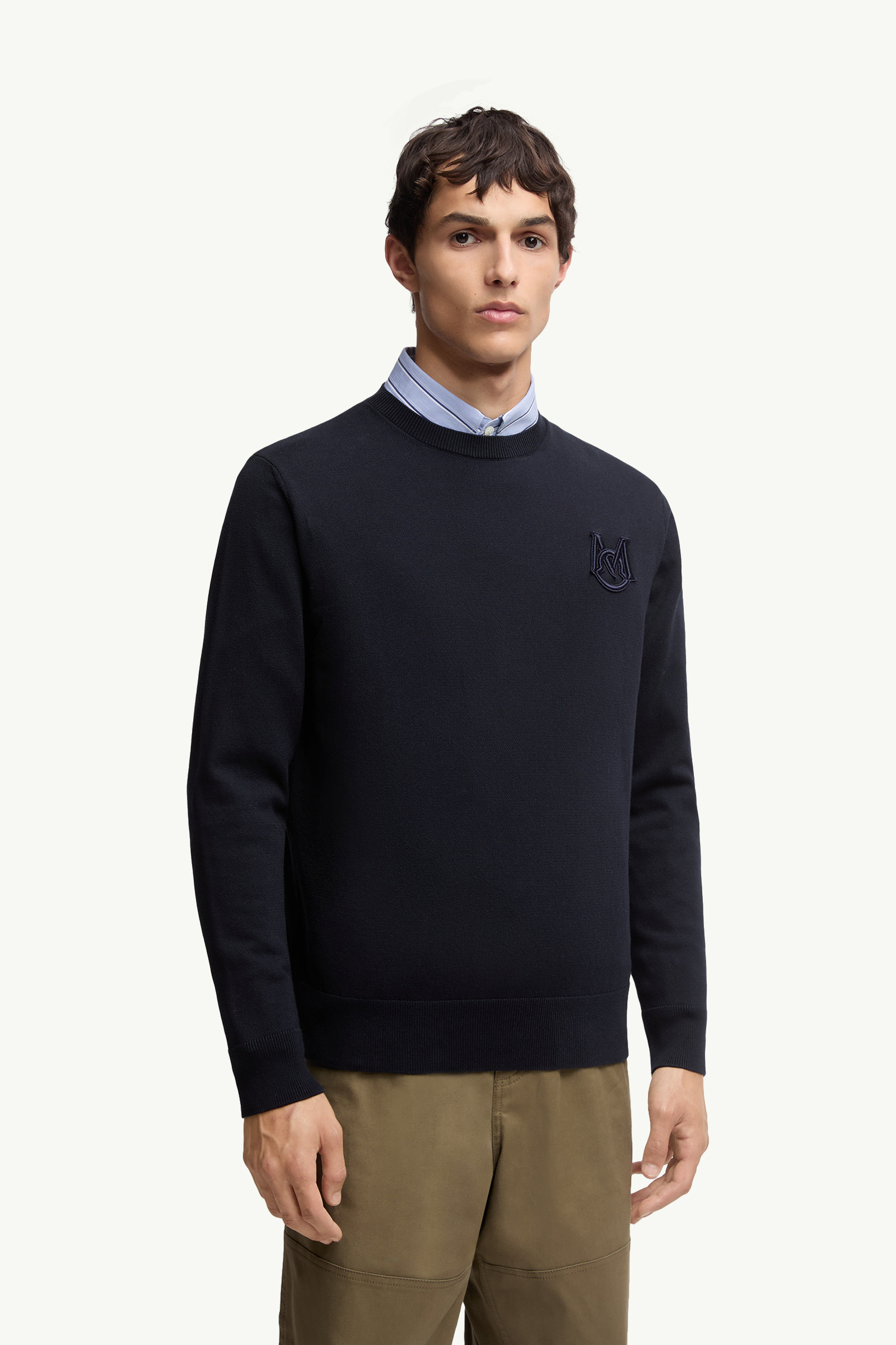 Embroidered Monogram Cotton Sweater - 3