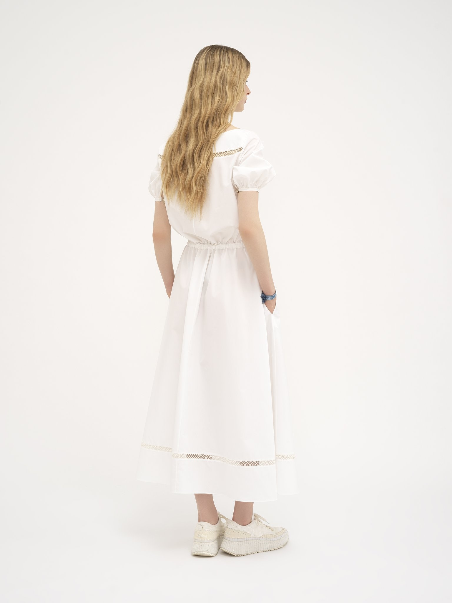 BOAT-NECK FLARED DRESS - 4