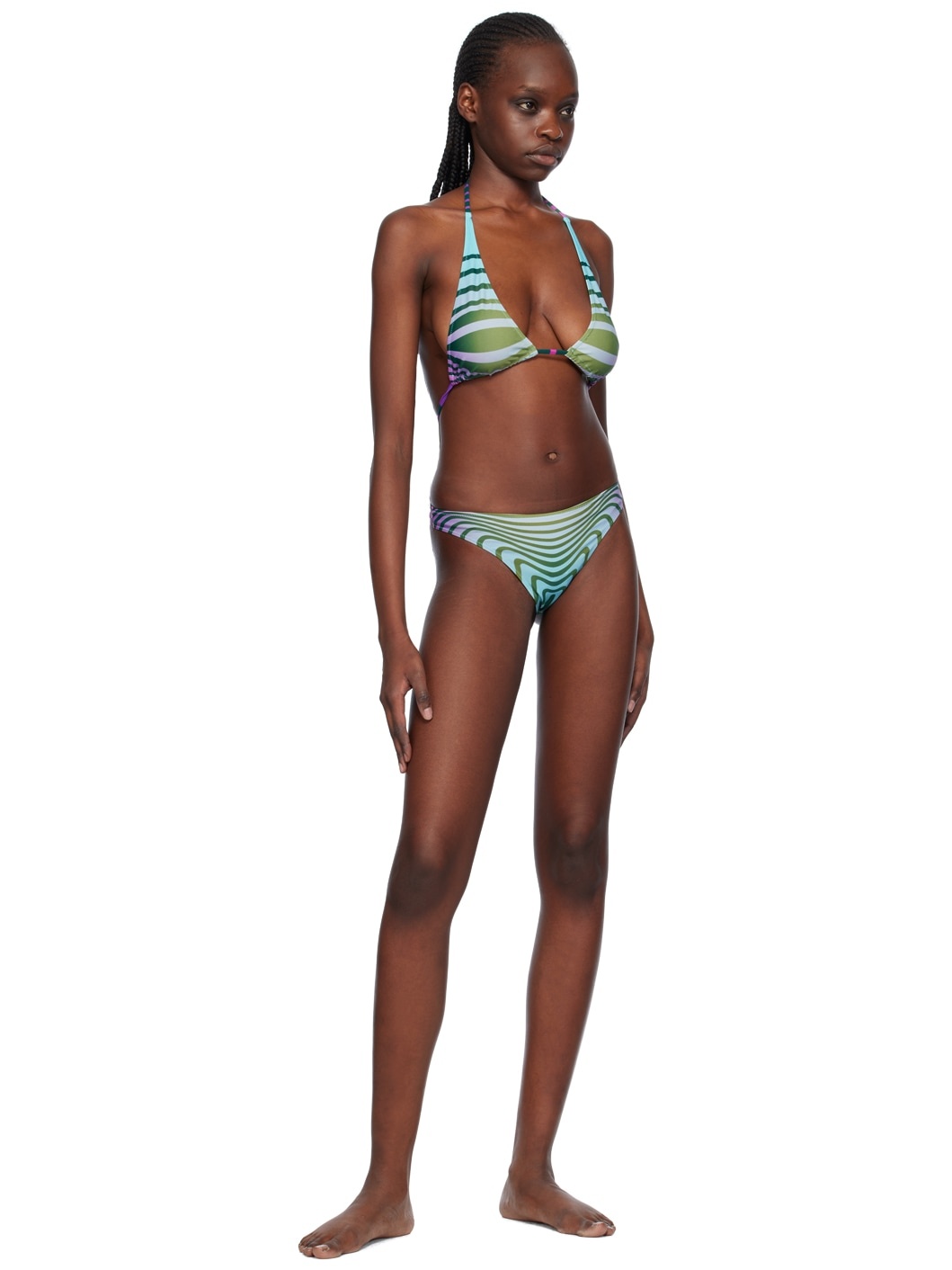 SSENSE Exclusive Blue & Purple Morphing Bikini - 4