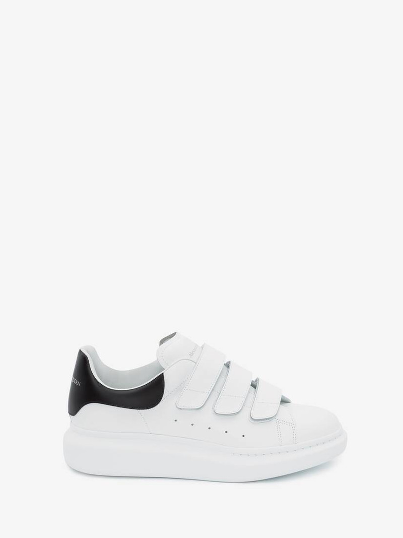 Oversized Triple Strap Sneaker in White/black - 1