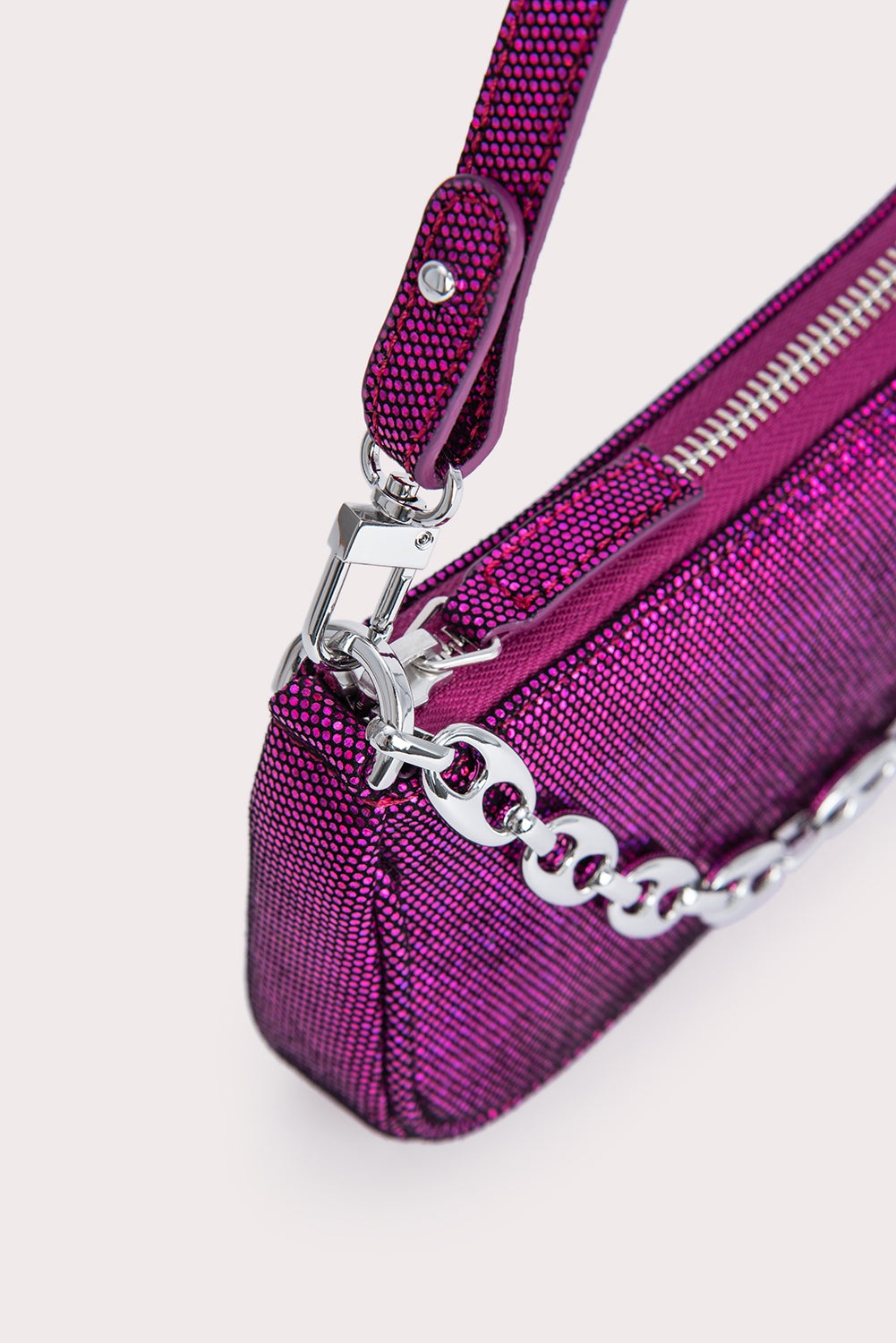 Mini Rachel Fuchsia Disco Dot Leather 5