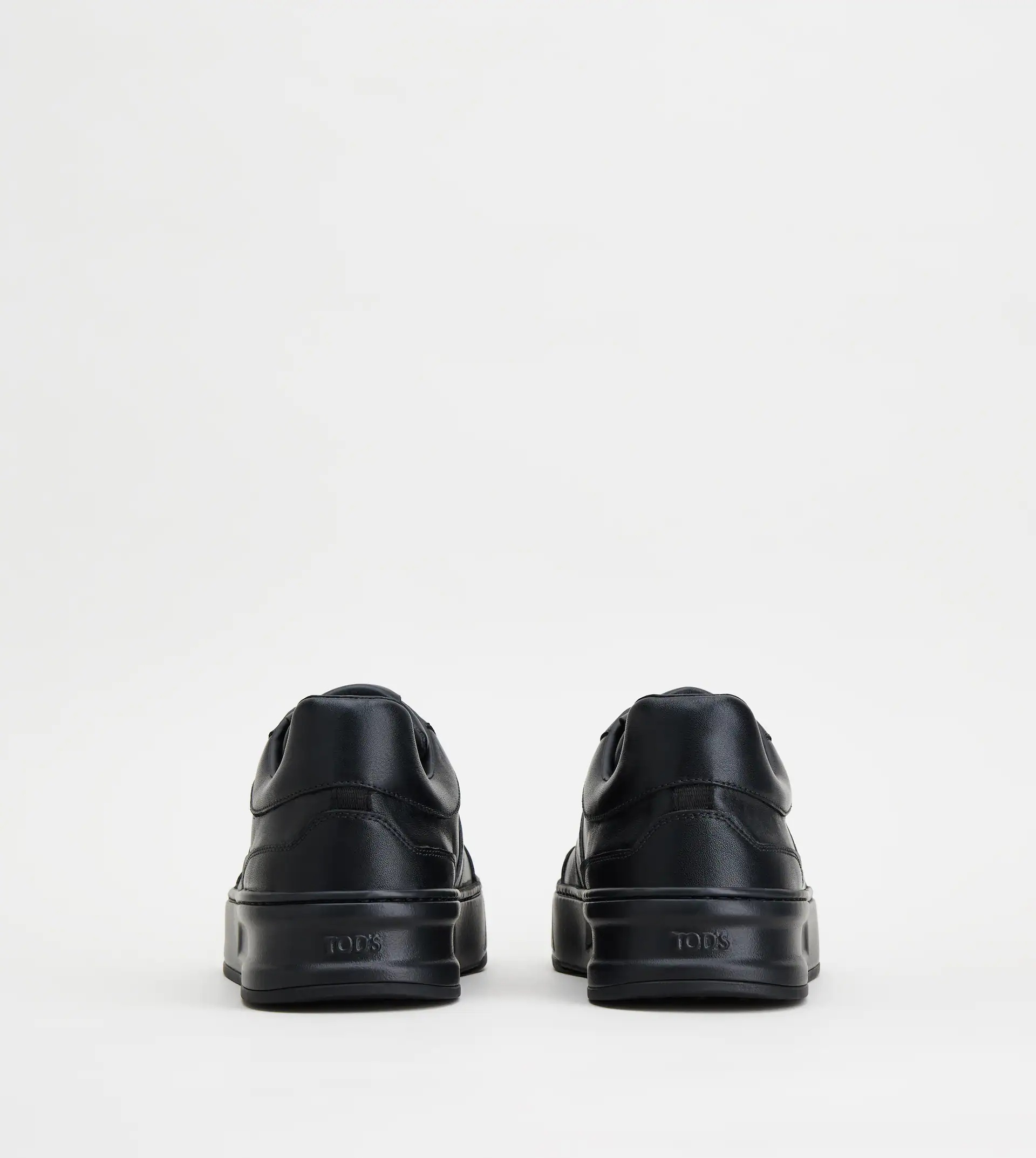 SNEAKERS IN LEATHER - BLACK - 2