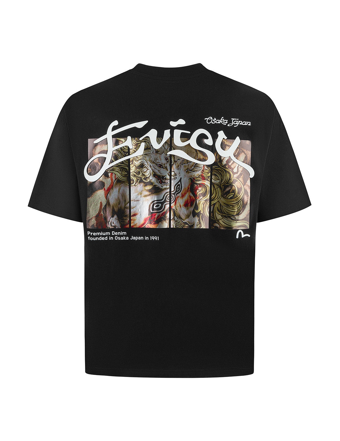 Hakutaku Seagull Print Relax Fit T-Shirt - 10