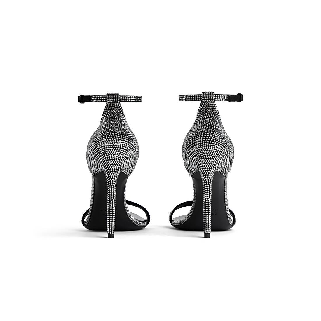 Women's Honey 110mm Sandal With Rhinestones  in Black/grey - 5