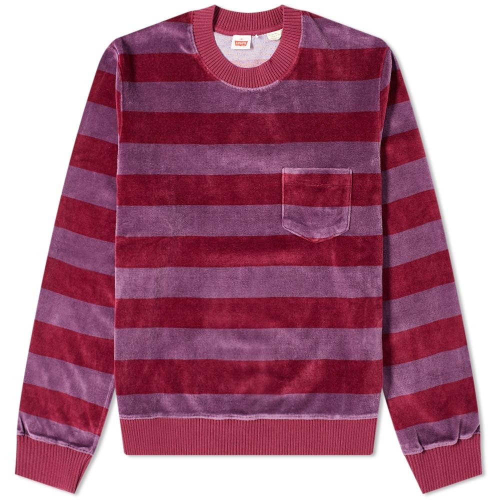 Levi's Vintage Clothing 1960s Striped Velour Crew Sweat - 1