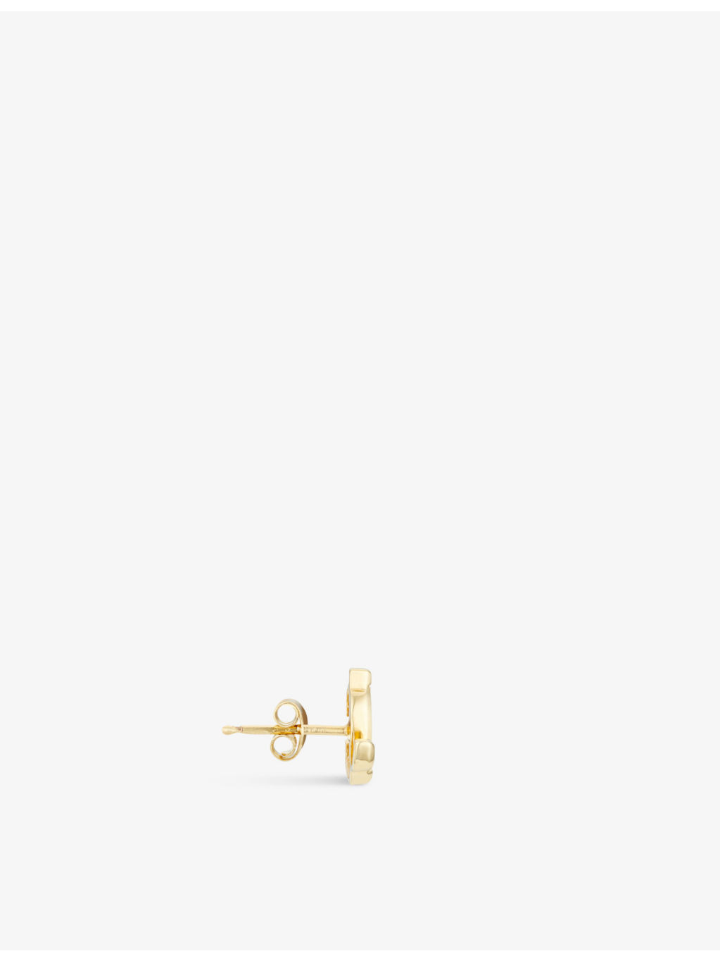 JC logo-embellished gold-toned brass stud earrings - 6