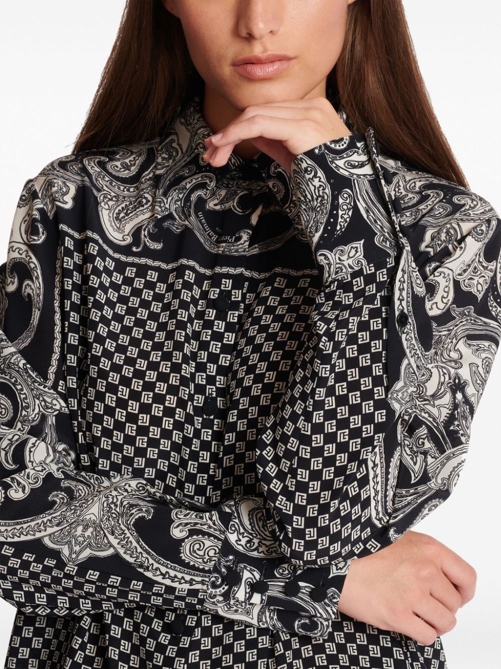 paisley-print silk shirt - 7