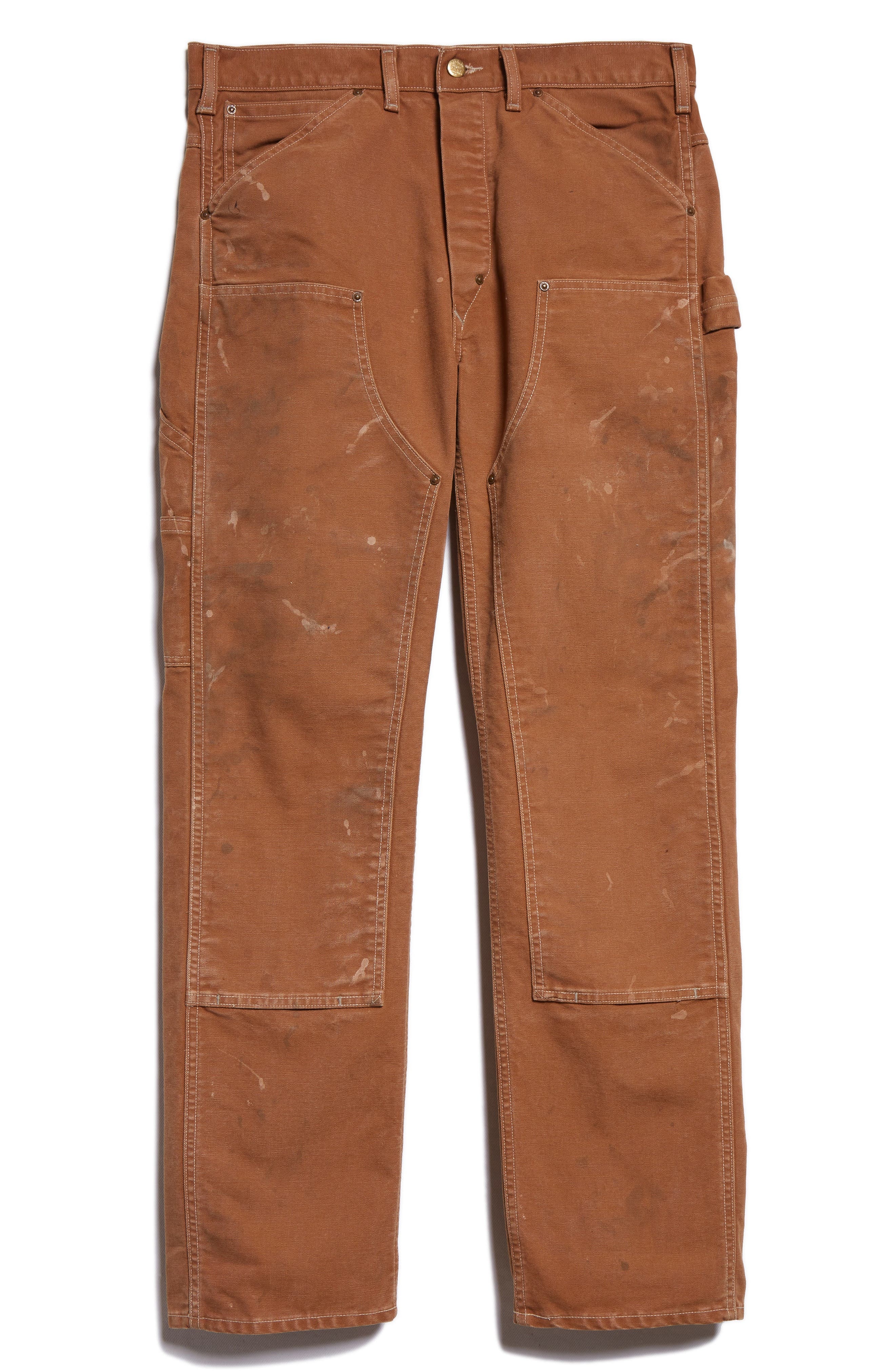 Double RL Hamilton Distressed Carpenter Pants in Khaki at Nordstrom - 6
