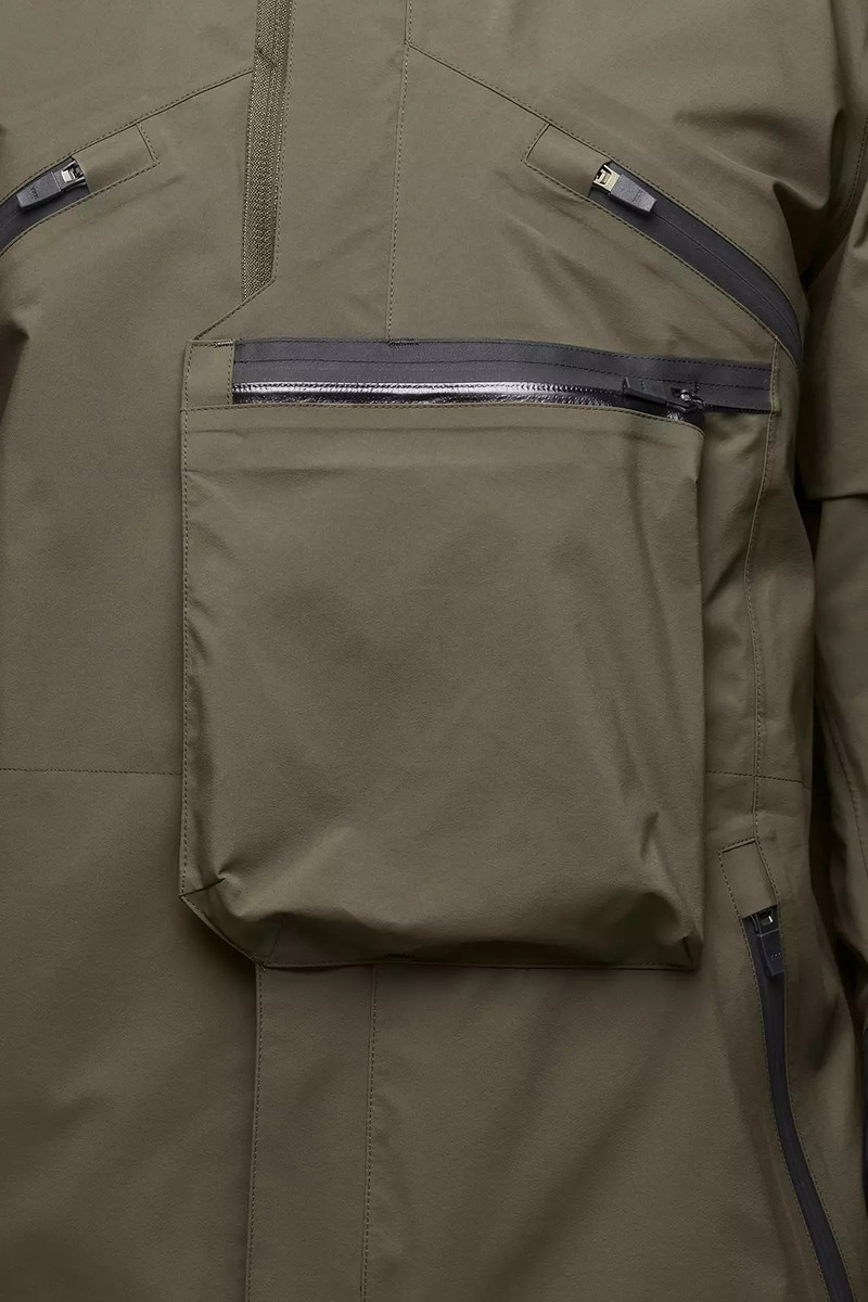 J1A-GTKR-RFM KR EX 3L Gore-Tex® Pro Interops Jacket RAF Green with size 5 WR zippers in matte black 22