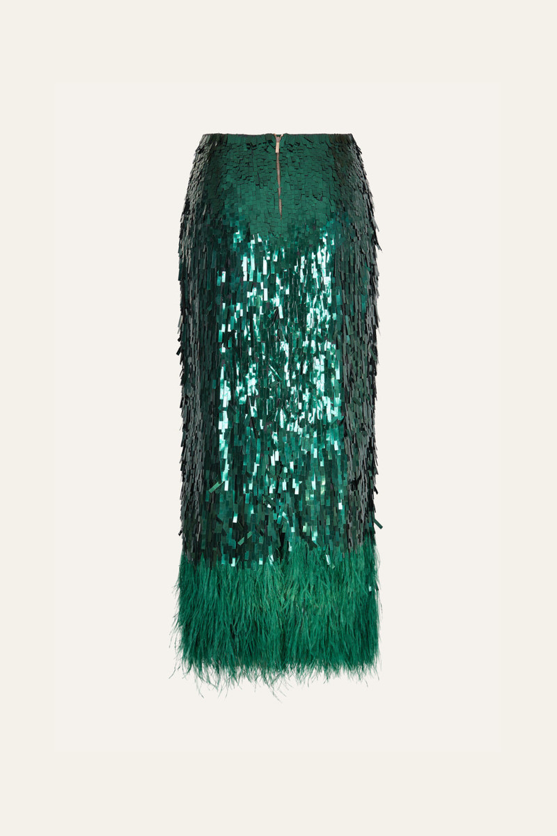 Johanna Ortiz Visually Engaging Skirt in Forest Green outlook