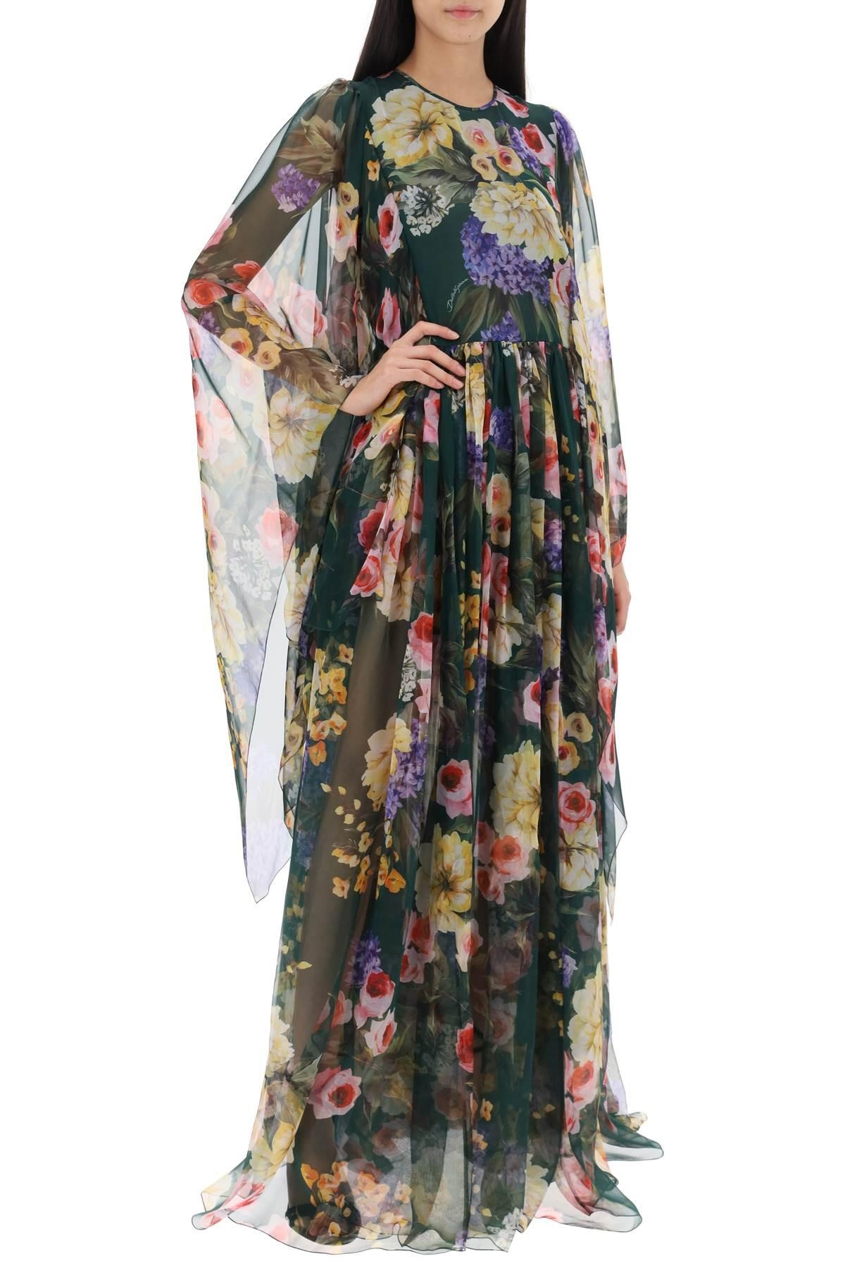 Dolce & Gabbana Chiffon Maxi Dress With Garden Print - 2